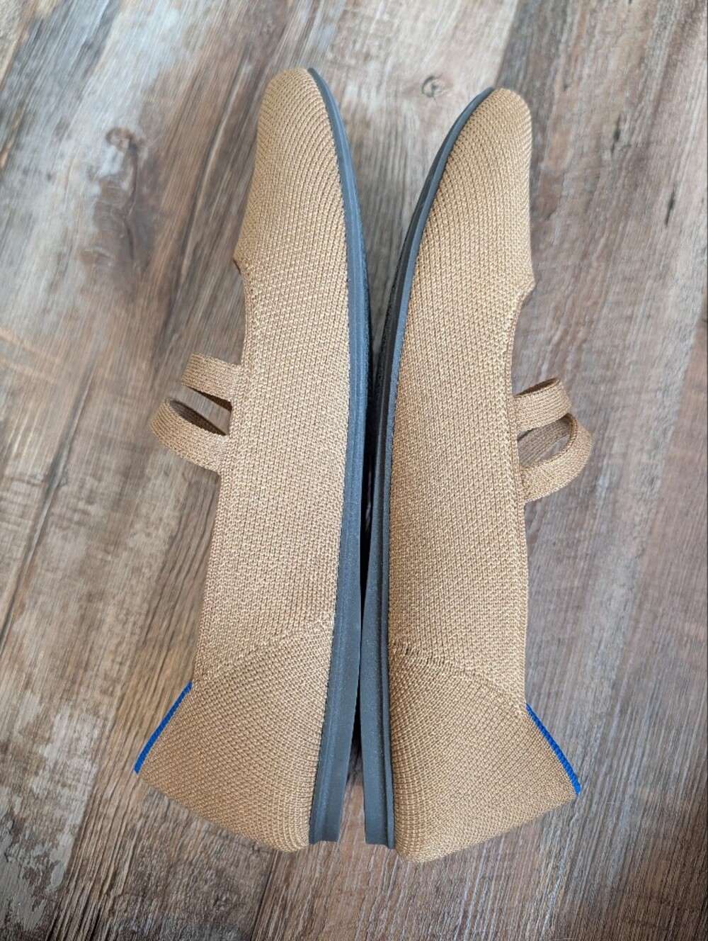 Rothy's The Double Buckle Mary Jane Java Chip Biege Ballet Flats Sz 8 - Picture 12 of 13